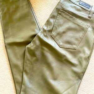 Blank NYC Olive Green Faux Leather Pants - Size 29